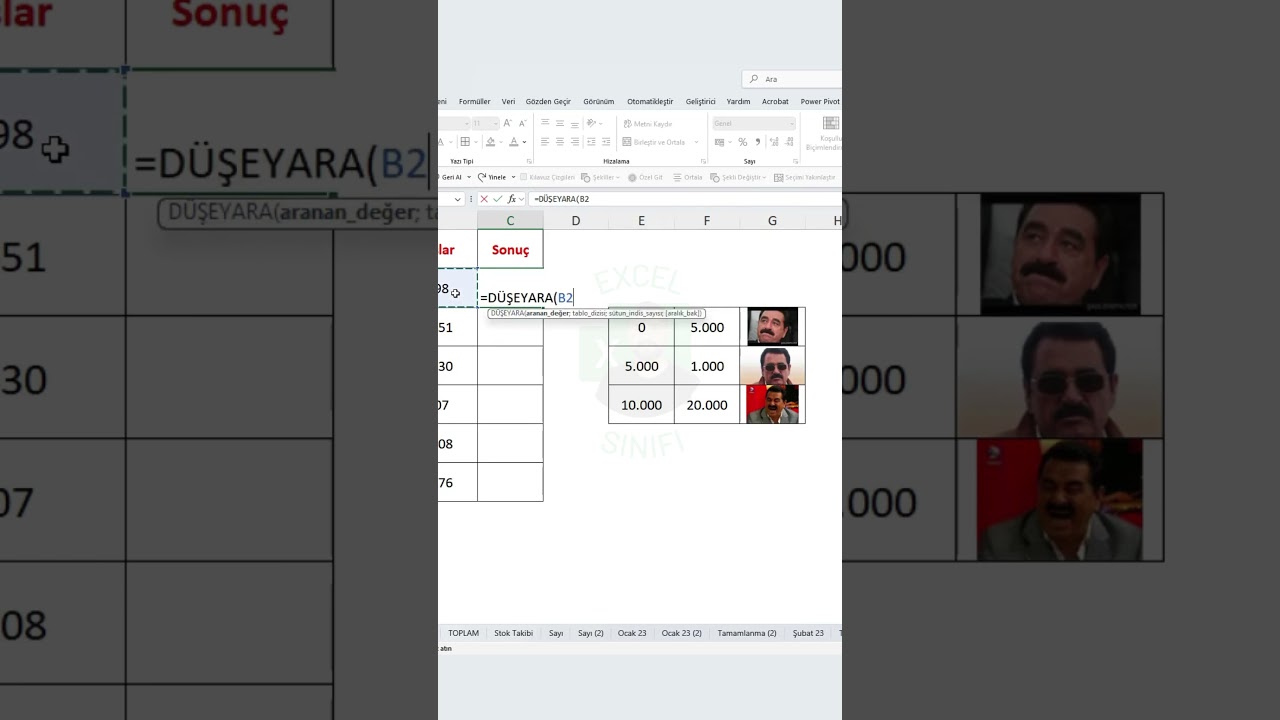 Excel'de D&uuml;şeyara Form&uuml;l&uuml; Y&ouml;ntemi ile Fotoğraf Getirmek #excel #office365 #exceltips #verianalizi