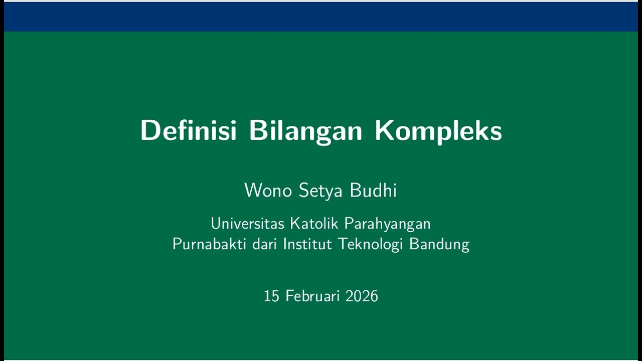 Definisi Bilangan Kompleks