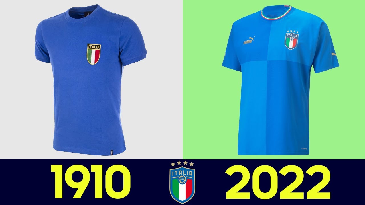 Evolusi Seragam Tim Nasional Sepak Bola Italia | Semua Jersey Sepak Bola Italia dalam Sejarah 2022