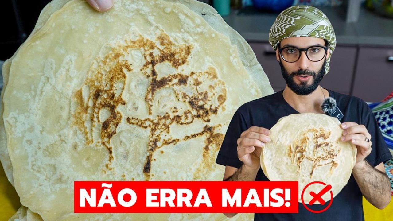 VOC&Ecirc; EST&Aacute; FAZENDO ERRADO! Como fazer p&atilde;o &aacute;rabe (shawarma) perfeito