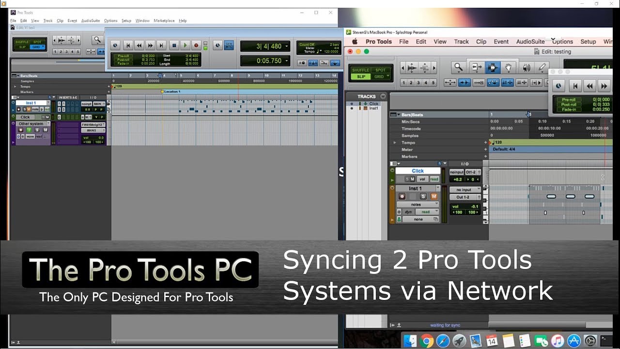 Syncing 2 Pro Tools Systems via Network.   The Pro Tools PC
