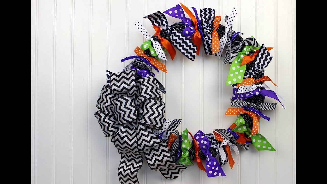 DIY Projects Halloween Ribbon Wreath