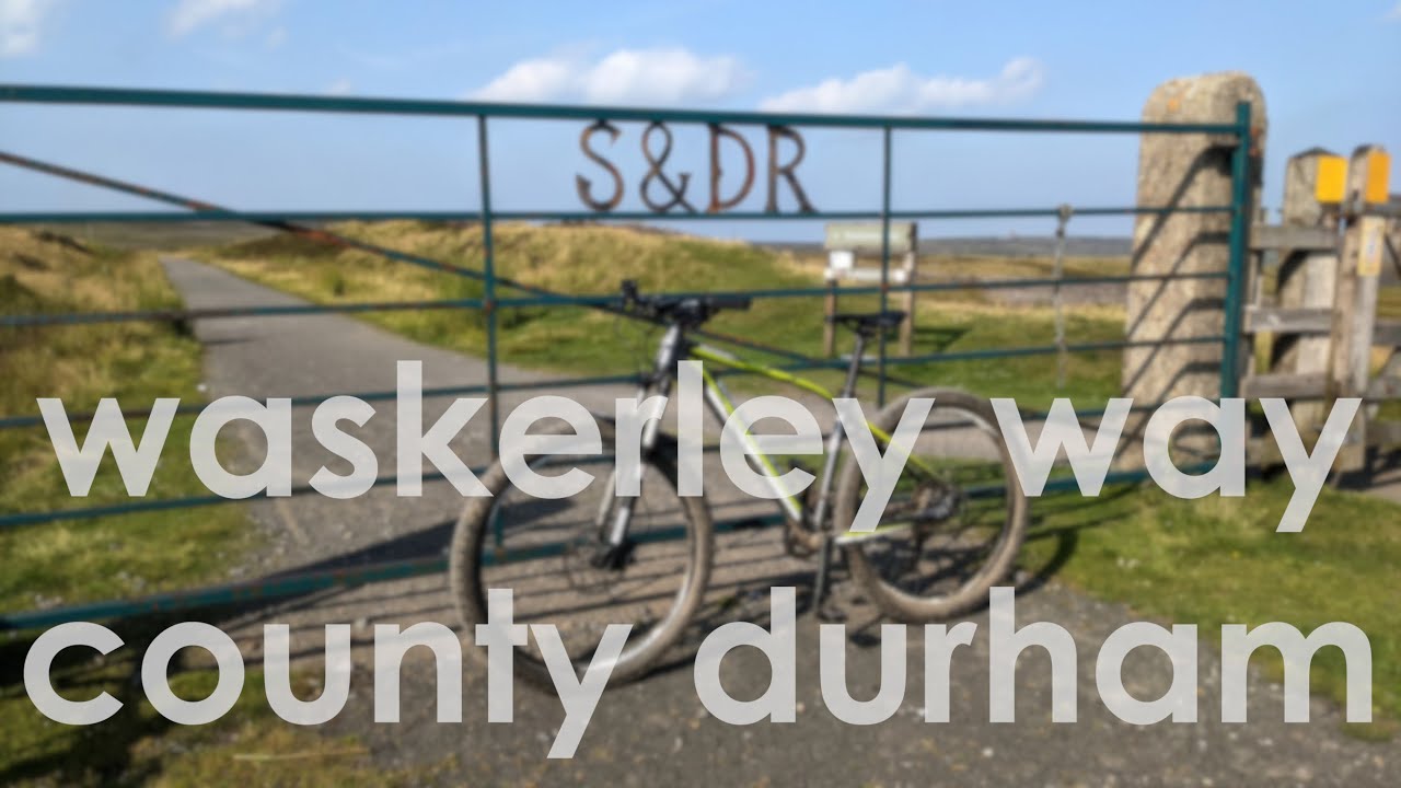 Cycling part of the Waskerley Way, County Durham