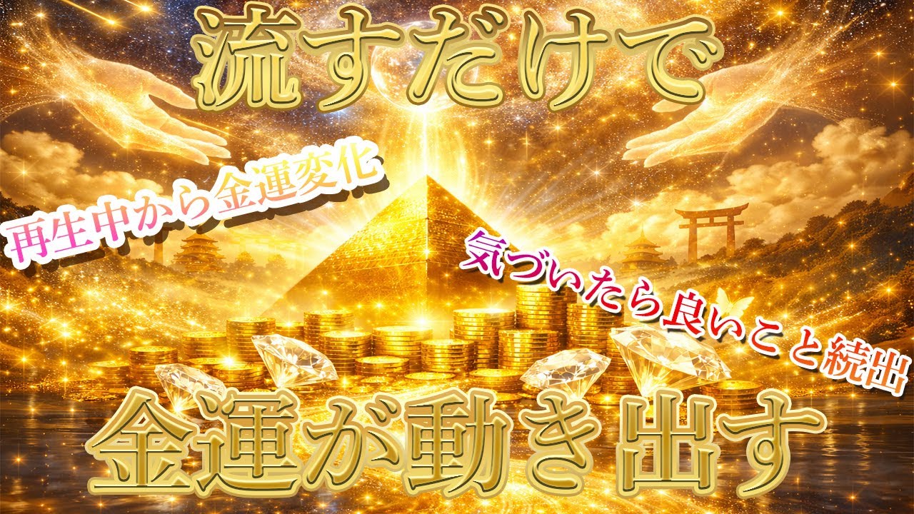 再生中から金運が動き出す💎奇跡を呼び込む大金運ヒーリングミュージック｜予祝で加速✨