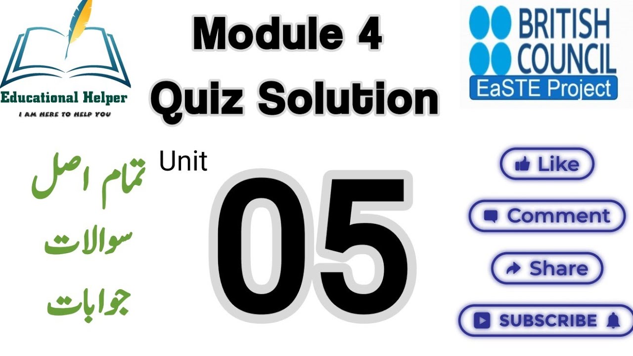 Module 4 Unit 5 Quiz Solution All Original Questions with Correct Answers
