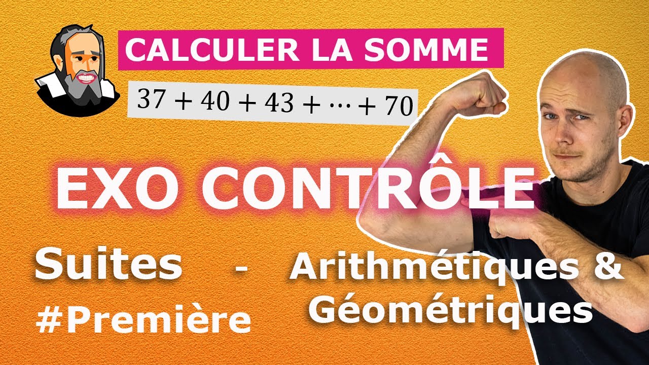 Calculer une SOMME de terme de suites ARITHMÉTIQUES - Première