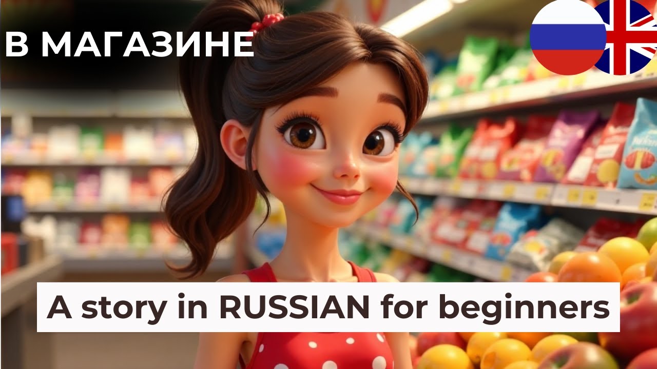 LEARN RUSSIAN for beginners with a simple and easy story - In the supermarket