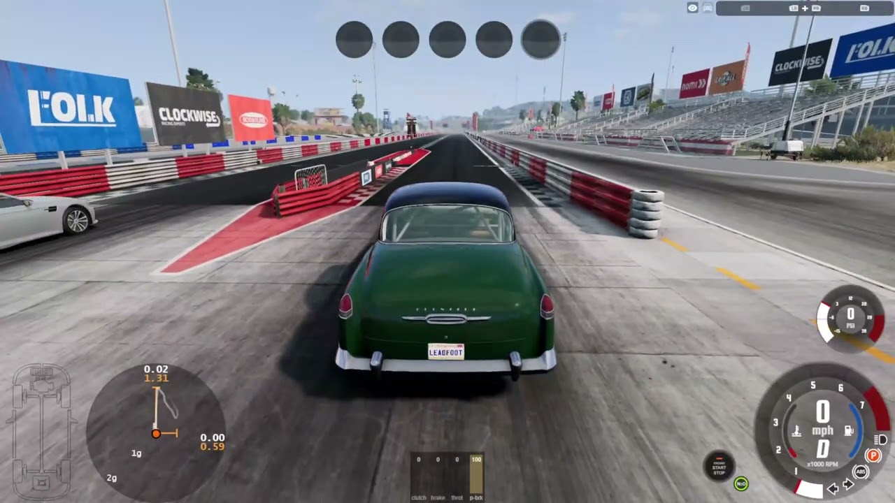 beamngdrive game play in the truck and a truck and in the car drag racing