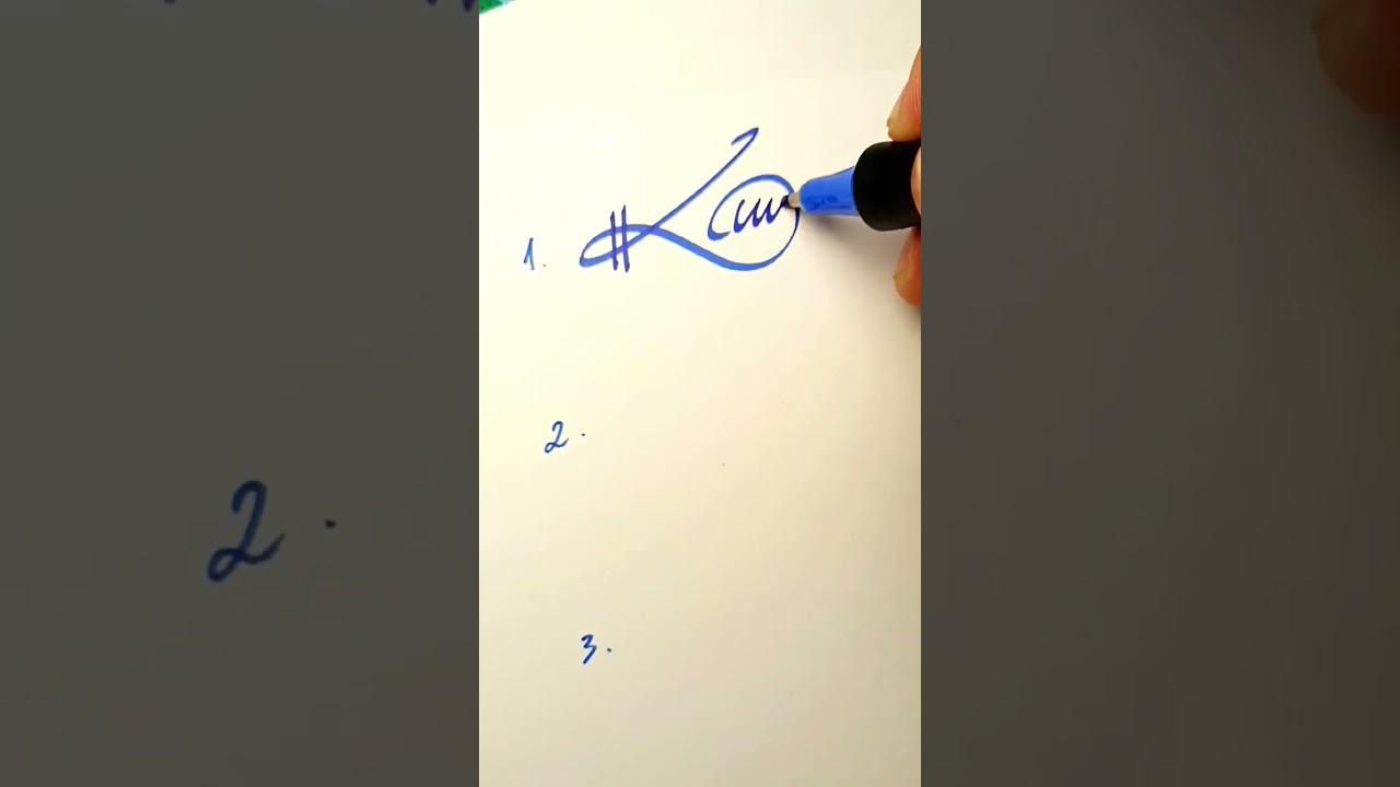 Inspirasi tandatangan huruf K #signature #tandatangan #lettering #estetik