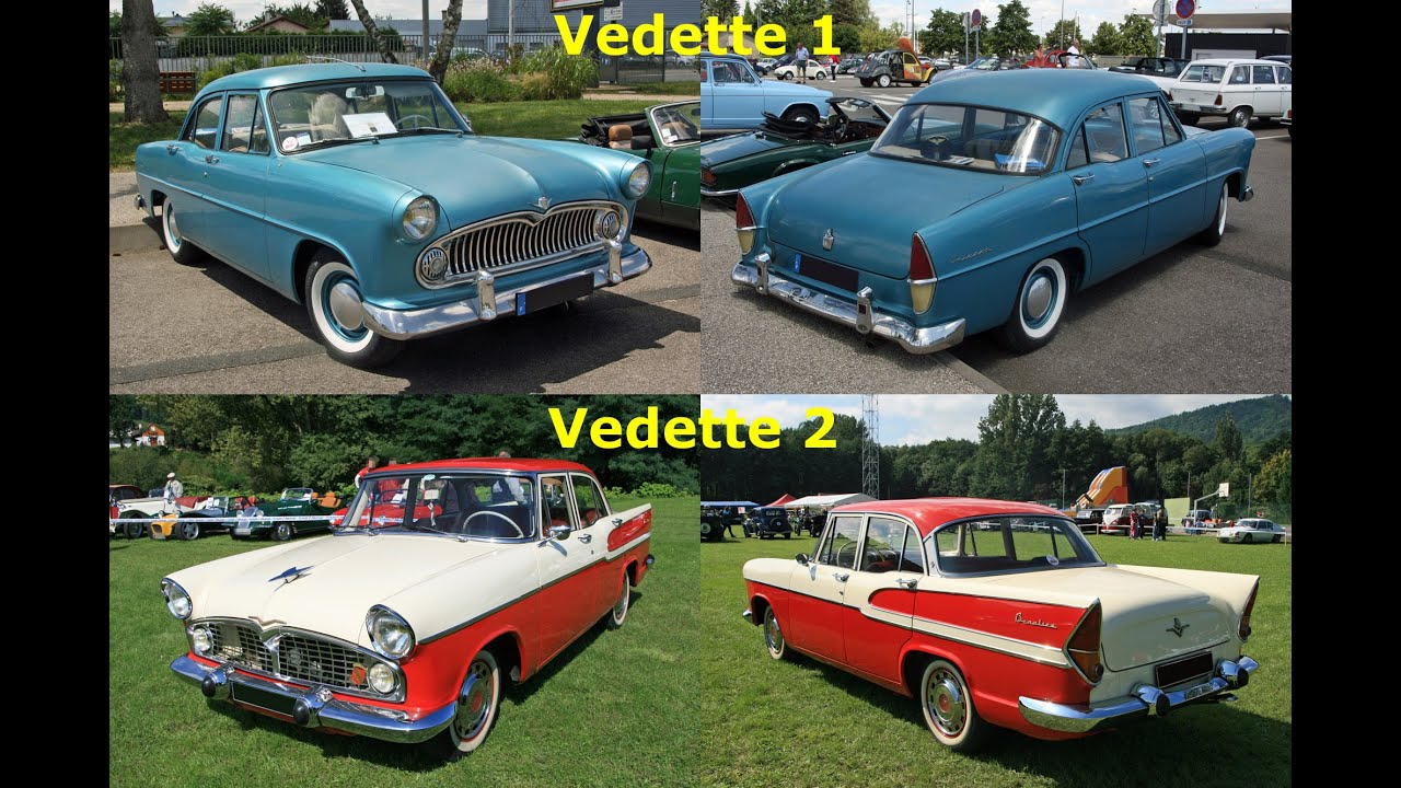 Simca Chambord e Simca Vedette - Dois carros  irmãos,  Brasileiro e Francês