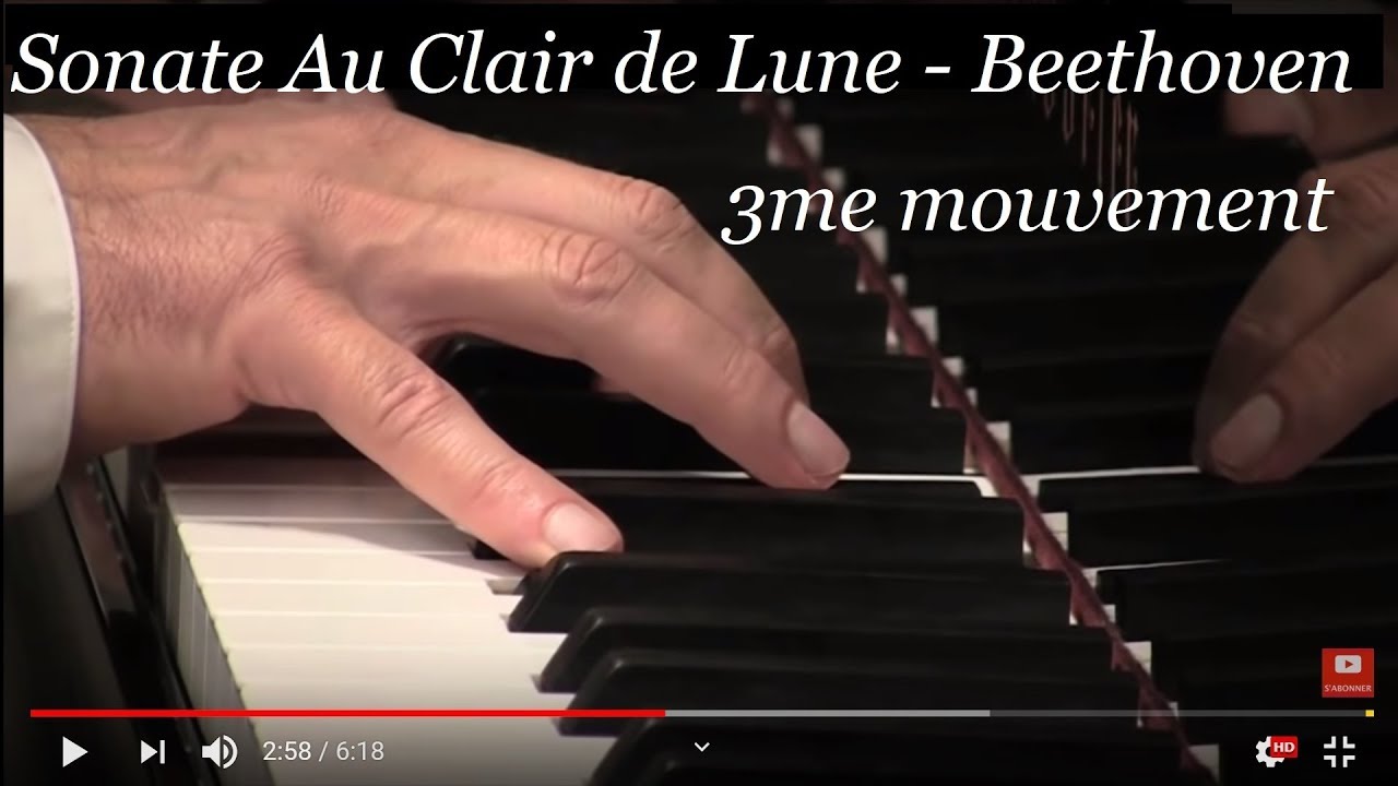 Beethoven -  Au Clair de Lune - Moonlight Sonata - 3ème Mouvement