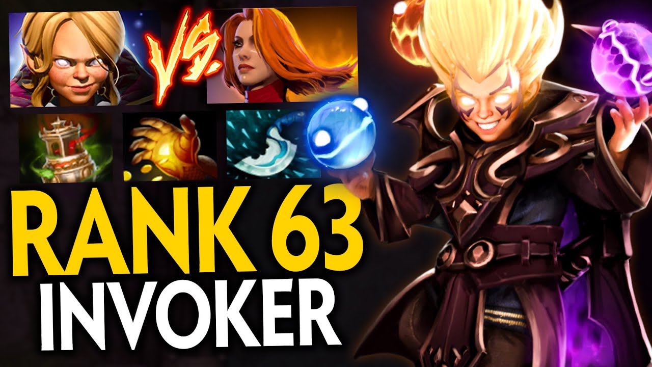 AMAZING INVOKER BY RANK 63 NINE WITH DARK ARTISTRY KID SET | Dota 2 Invoker