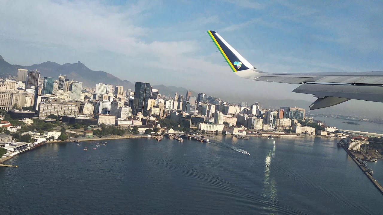 Decolagem do aeroporto Santos Dumont RJ - Aeroporto Salgado Filho Porto Alegre RS. A320 da Azul