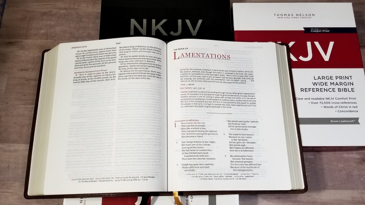 NKJV Large Print Wide Margin Reference Bible Review