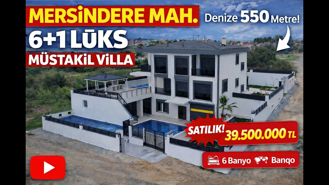 MERSİNDERE MAH. 6+1 MÜSTAKİL HAVUZLU VE BAHÇELİ VİLLA