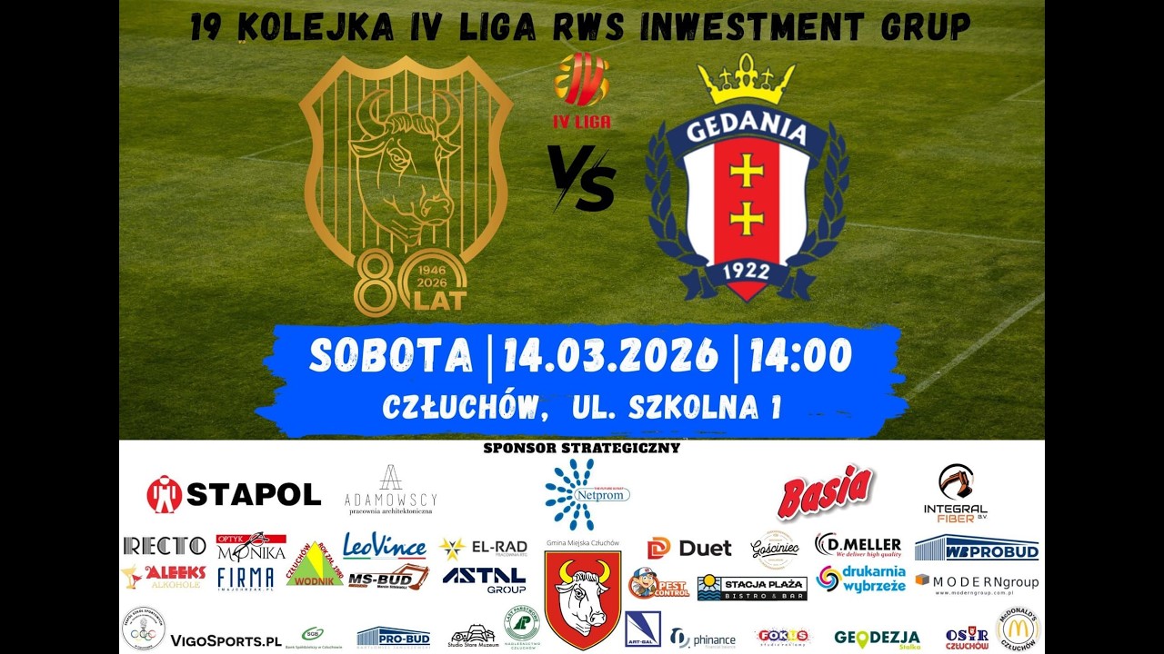PIAST CZŁUCH&Oacute;W-GEDANIA GDAŃSK | SKR&Oacute;T MECZU