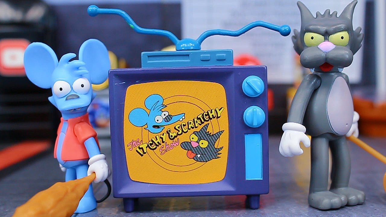 Jakks Pacific Wave 2 The Simpsons Itchy And Scratchy Figure Review!
