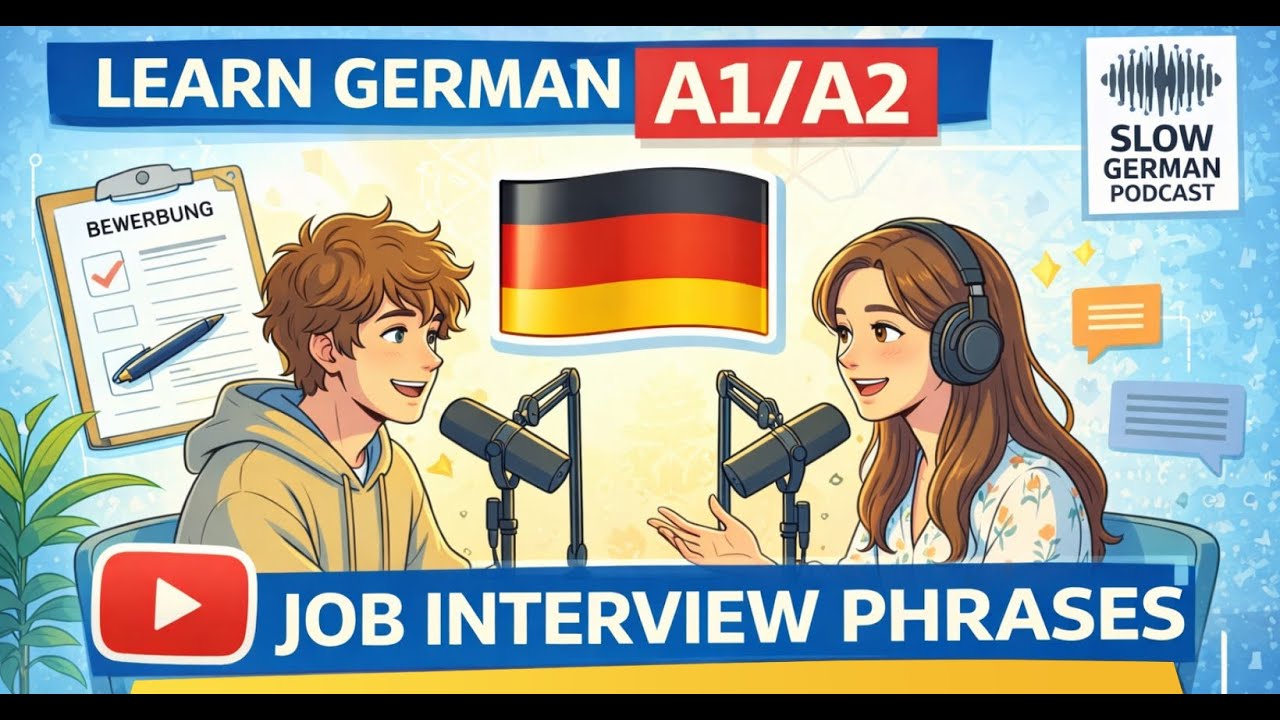 Learn German A1/A2: Job Interview Phrases (Das Vorstellungsgespräch) Ep. 25 | Slow German Podcast