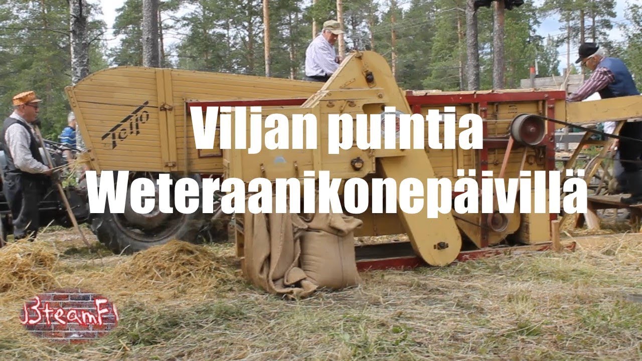 Weteraanikonepäivät 2019 Viljan puinti