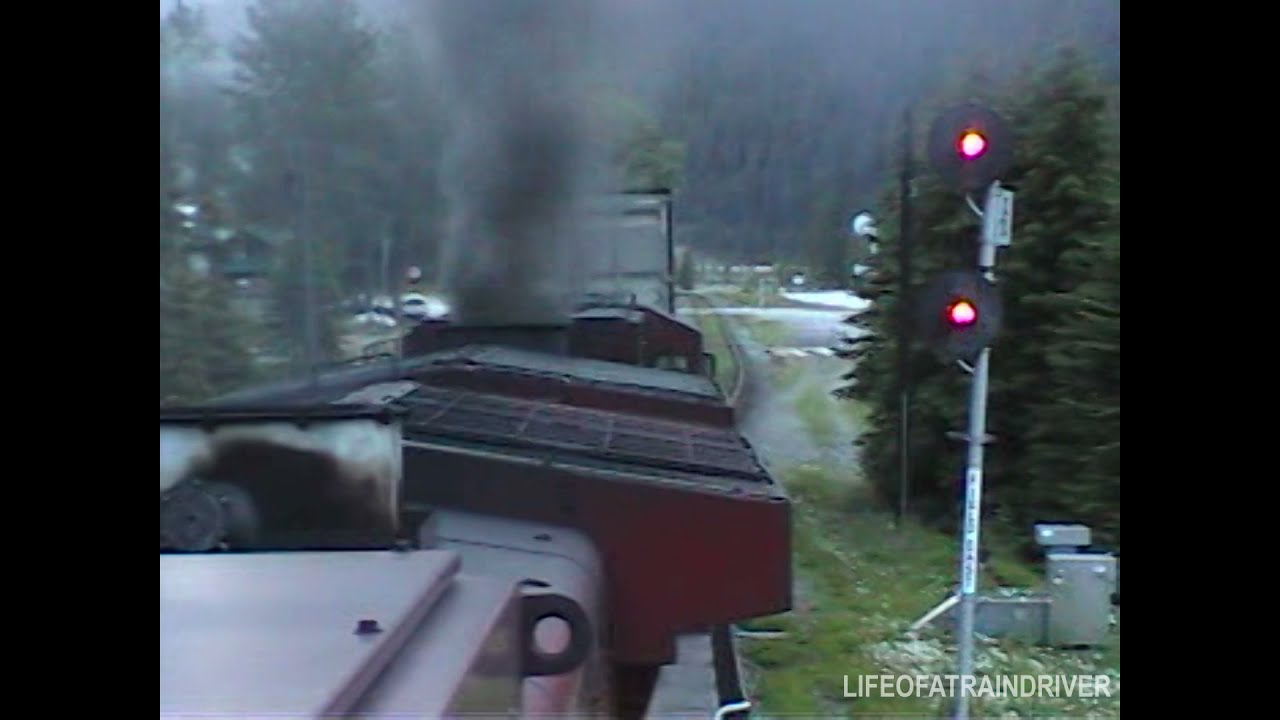 CP Rail GE AC4400CW Locomotive Roof Top View Toaster Flames - Train Ride / Head End Cab Ride!!