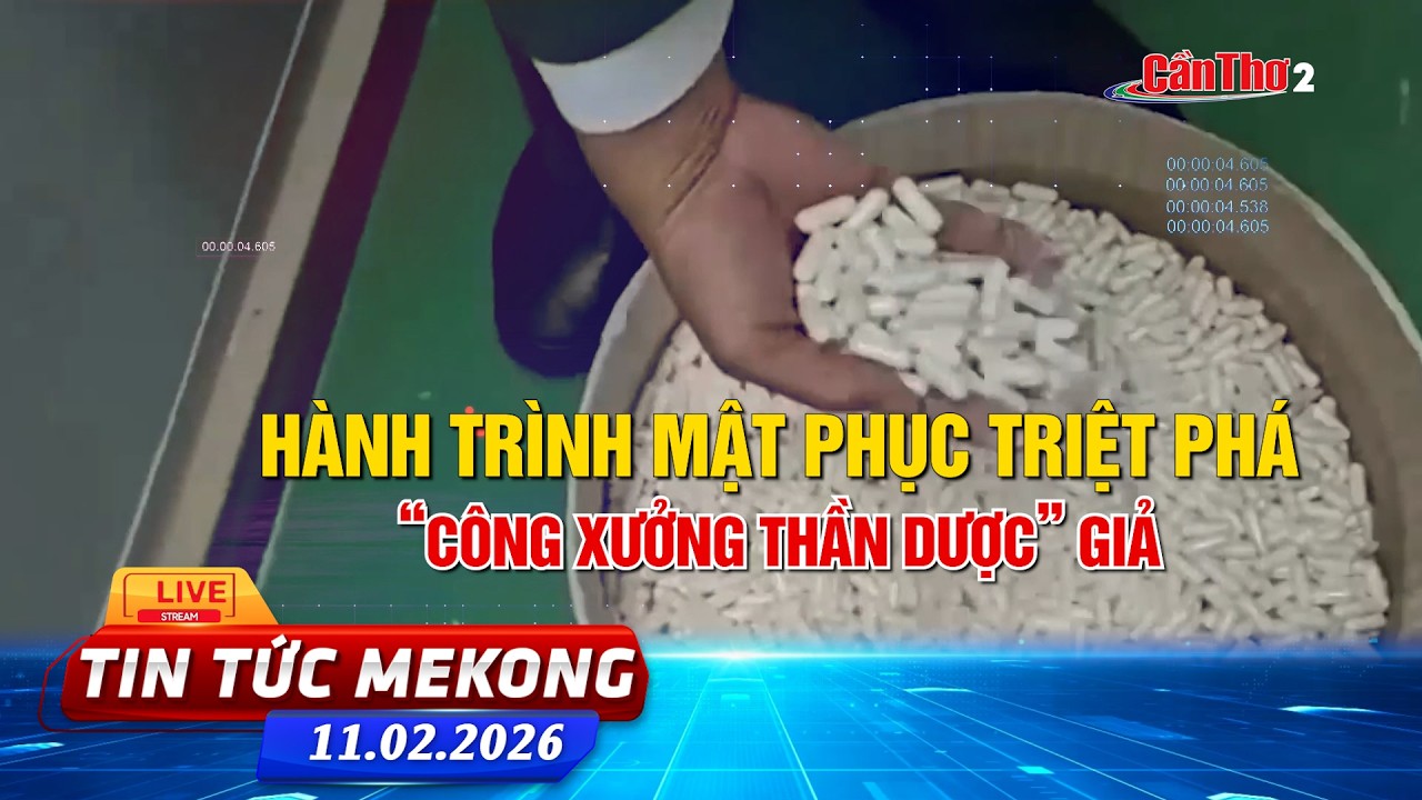 [🔴 Live] Hành trình mật phục triệt phá “công xưởng thần dược” giả | Tin tức Mekong 11.02.2026