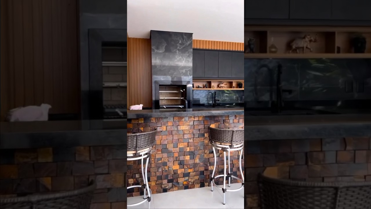 Ideias &aacute;reas gourmet!✨INSPIRA-SE.   #churrasco #cortes #churrasqueira #construction #obra #arquiteto