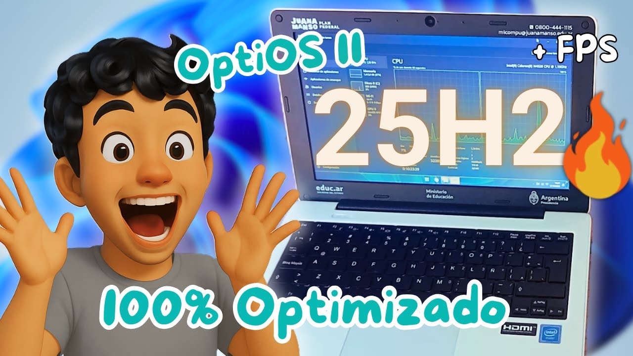 Windows 11 25H2 Optimizado! Netbook Juana Manso