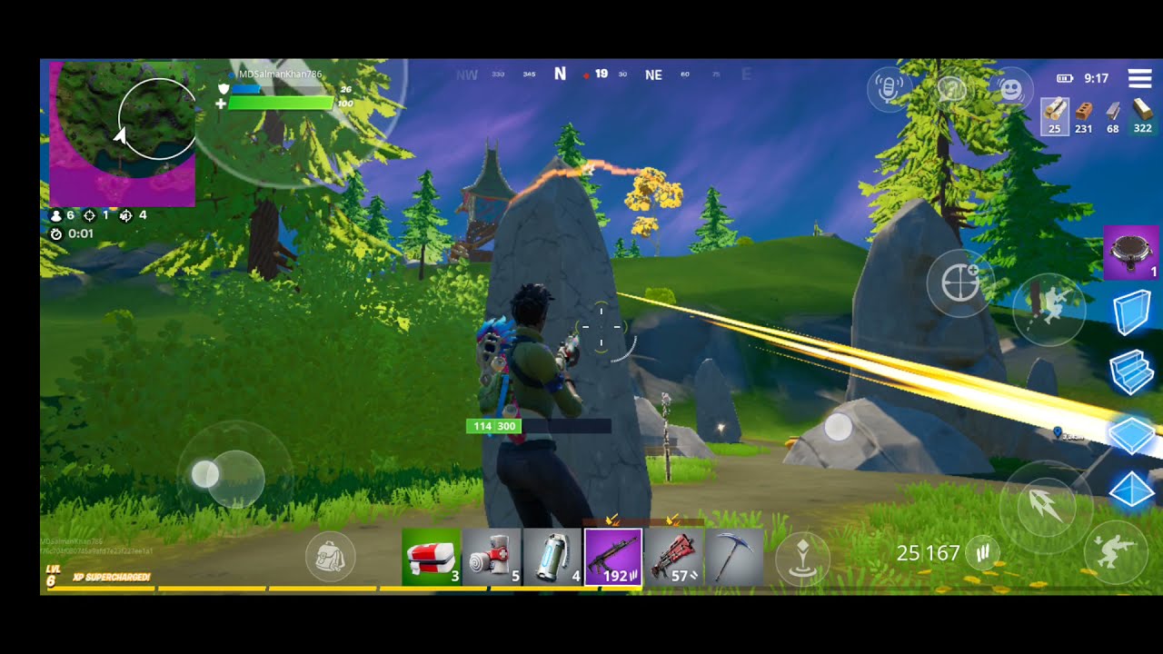 Fortnite mobile game play 12 June 2021