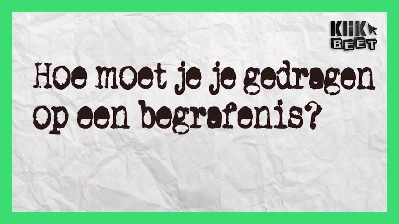 Hoe moet je je gedragen op een begrafenis? | Klikbeet