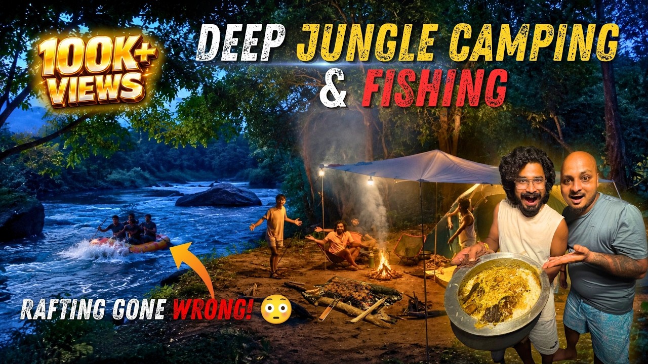 We Camped Deep Inside a Dangerous Jungle River! 🌊😱 | Fishing, Rafting & Wild Night @TRIPTHEWILD