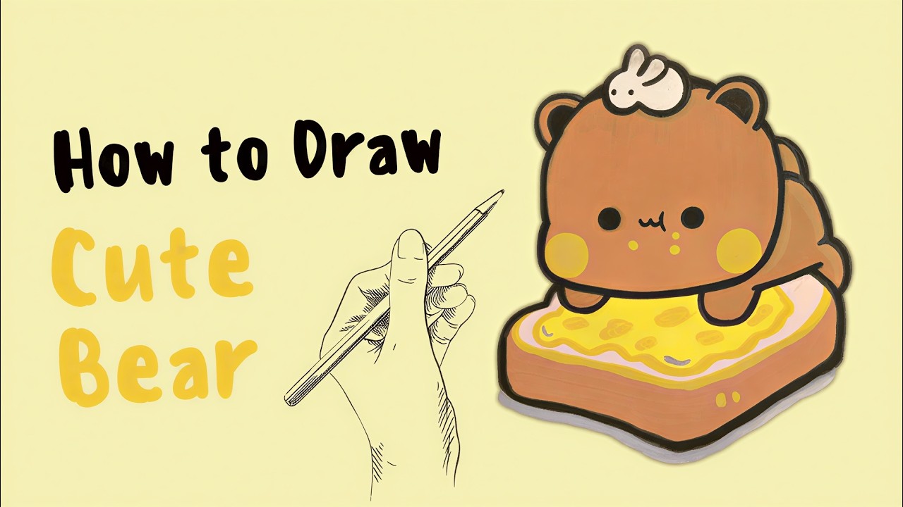 How to Draw Cute Dudu Bear 🐻✨