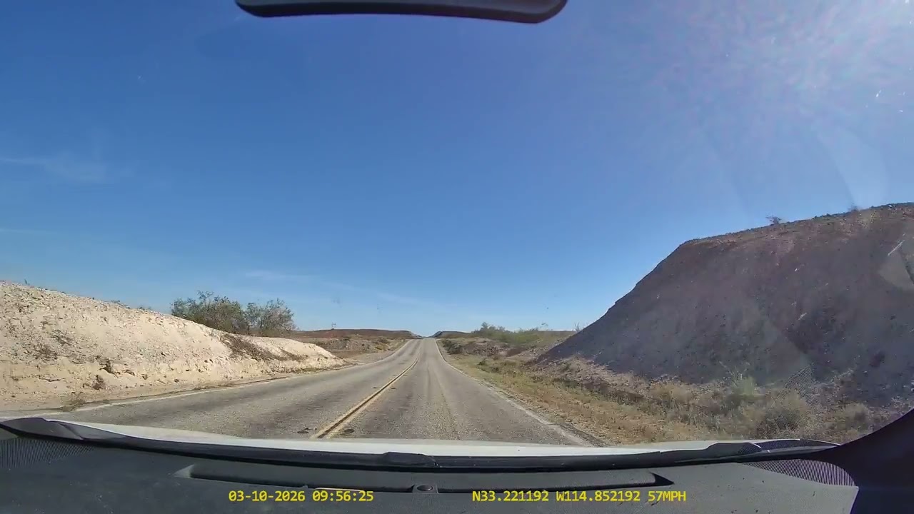 Dashcam video #1 of OBAA roller-coaster stretch of Ben Hulse Highway on CA State Highway 78.