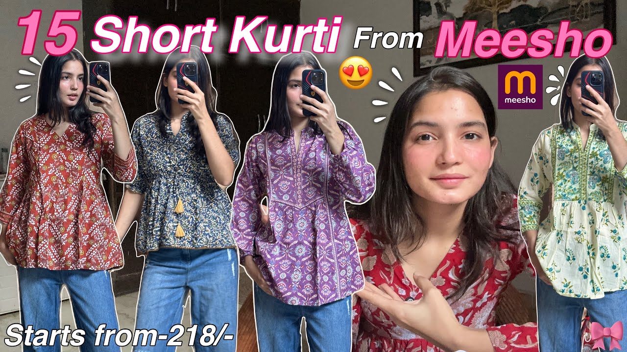 Короткие курти от Meesho🛍️➕ примерка до 500/- | 15 курти *Честный отзыв*