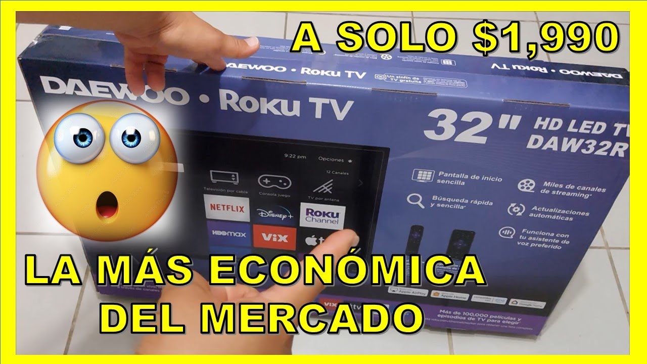 UNBOXING pantalla DAEWOO DAW32R primer encendido y configuración.