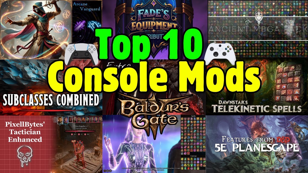 TOP 10 BEST CONSOLE MODS in Baldur's Gate 3