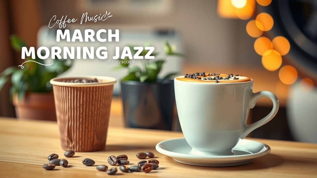 🌷 March Morning Coffee Jazz ☕ Smooth Coffee Shop Ambience for Study & Productivity