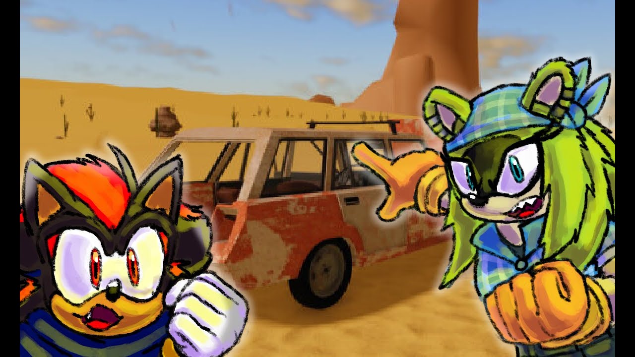 Surge and Sonic friends in Roblox Desert!!