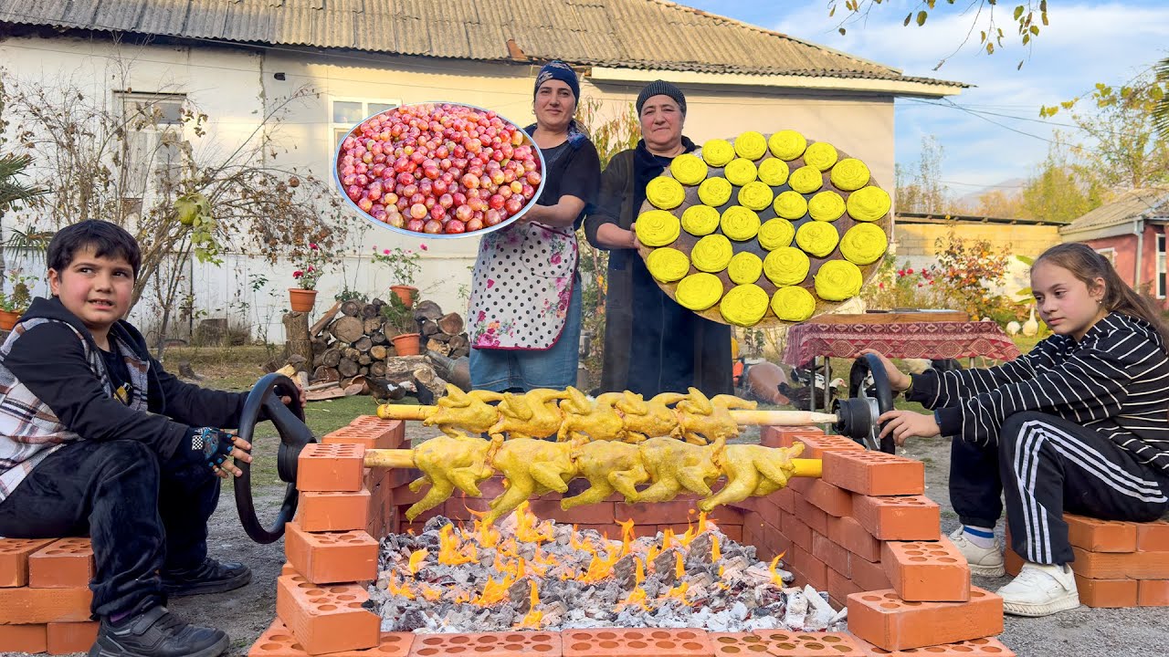 Life in a Remote Village / Cooking on Wood Fire Stove / Natural Food Cooking