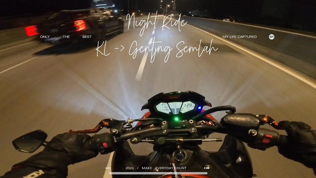 Kawasaki Z800 Night Ride ~ Karak Highway to Genting Sempah | SC Project |  Insta360 Ace 4k