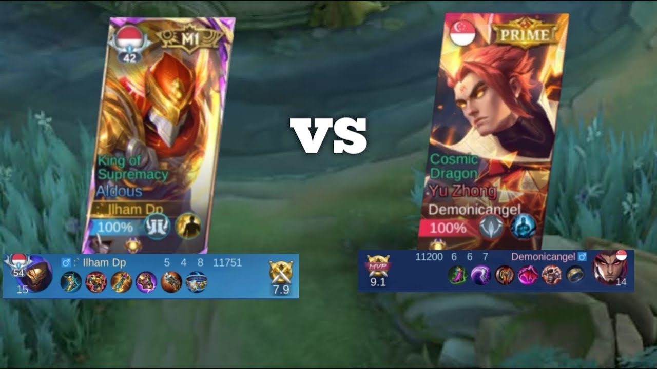 SKIN M1 ALDOUS KETEMU SKIN PRIME YU ZHONG?? HERO MANA YANG AKAN MENANG EARLY DAN LATE GAME??