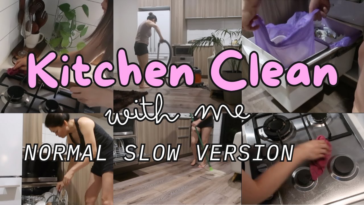 Clean kitchen with me (normal/slow cinematic version) #cleaningmotivation #cleanwithme #kitchen