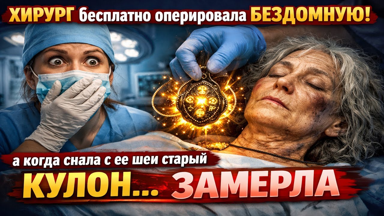 ХИРУРГ БЕСПЛАТНО ОПЕРИРОВАЛА БЕЗДОМНУЮ, А КОГДА СНЯЛА С ЕЕ ШЕИ СТАРЫЙ КУЛОН   ЗАМЕРЛА