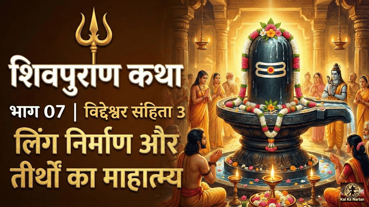 🔱 शिवपुराण कथा भाग 07 | विद्देश्वर संहिता 3 | लिंग निर्माण और तीर्थों का माहात्म्य