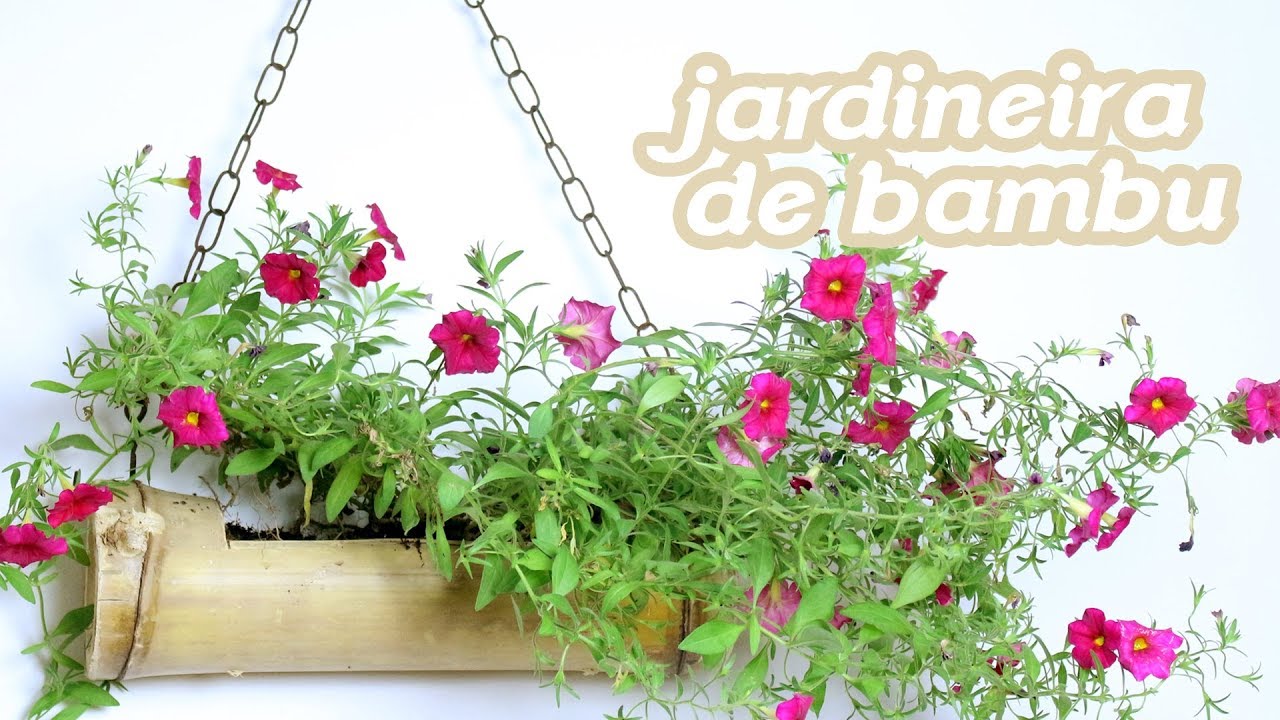 Como fazer JARDINEIRA de BAMBU // DIY decora&ccedil;&atilde;o para CASA e JARDIM