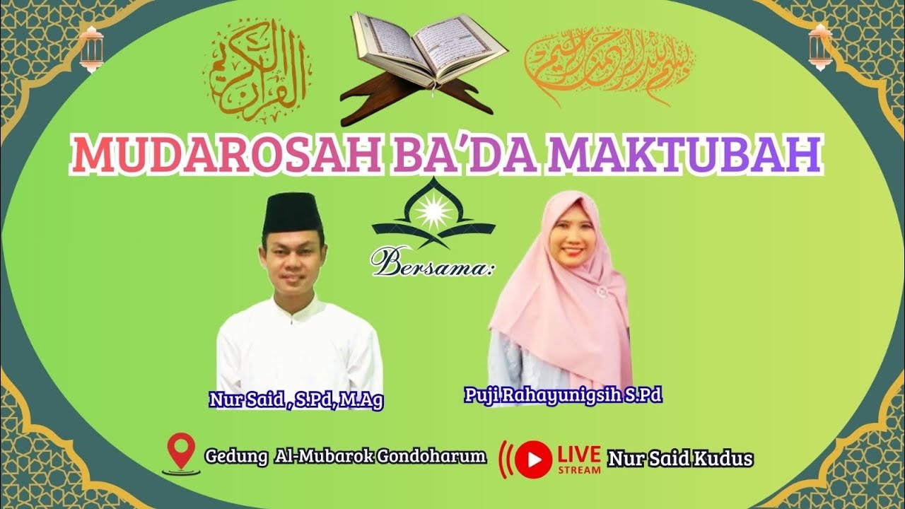 LIVE 🔴 MUDAROSAH BA'DA MAKTUBAH JUZ 13 | 20 Ramadhan 1447 H | Kang Sa'id & Mbak Naning Kudus