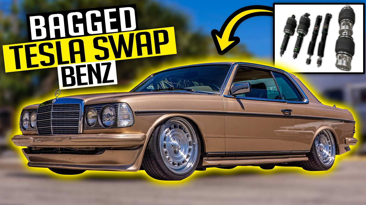 Tesla Swapped W123 Mercedes Air Ride Install - EV Mercedes Benz Build Ep. 5