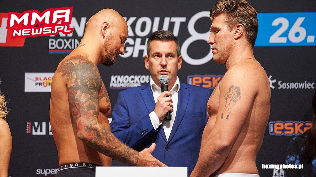 Artur Szpilka vs Fabio Tuiach na ważeniu Knockout Boxing Promotion 8