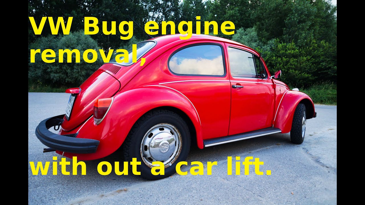 VW Bug engine removal, with out a car lift.