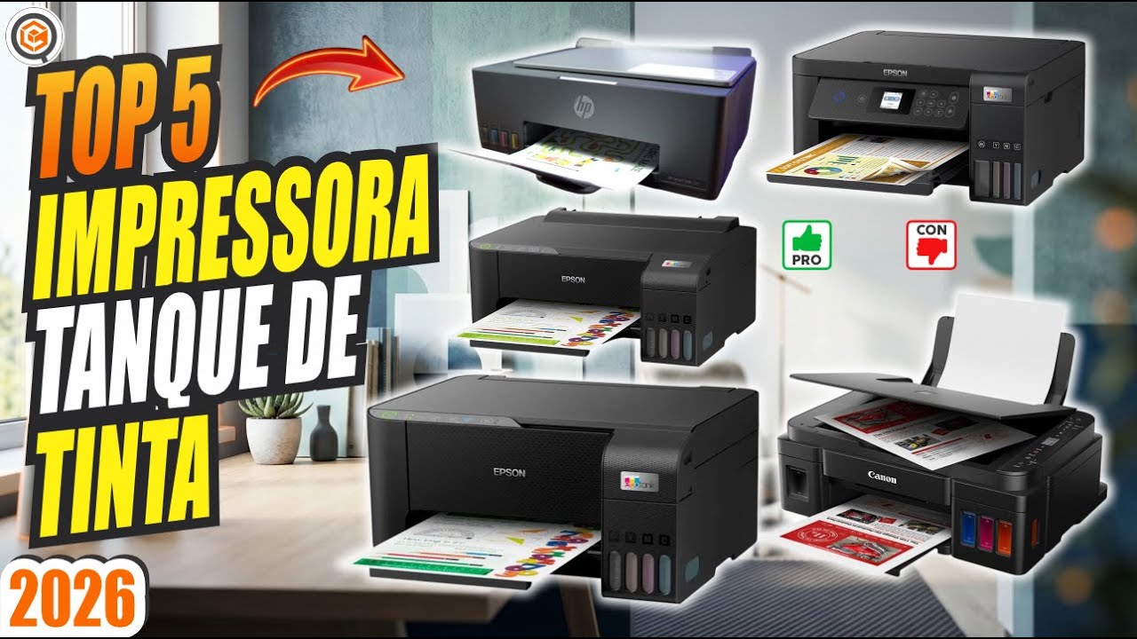 Melhor Impressora Tanque de Tinta 2026: TOP 5 pra Imprimir Muito