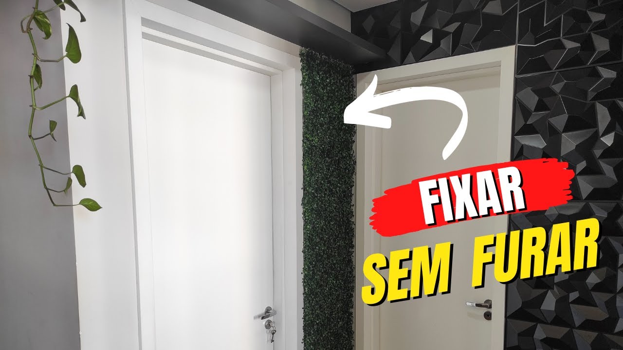 COMO FIXAR PLACA DE FOLHAGEM ARTIFICIAL SEM FURAR A PAREDE